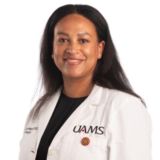 female doctor in a white coat
