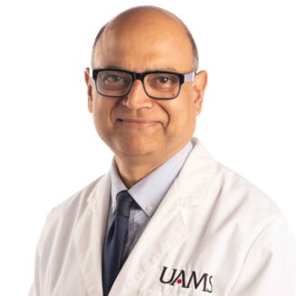 male doctor in a white coat