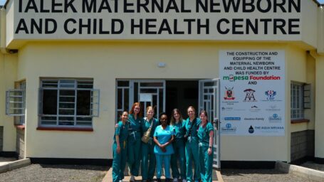 COM students on a global health rotation at the Talek Maternal Newborn and Child Health Centre in Kenya.